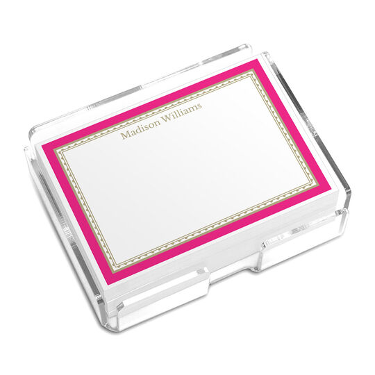 Rouge Pink Border 4x3 Post-it® Notes